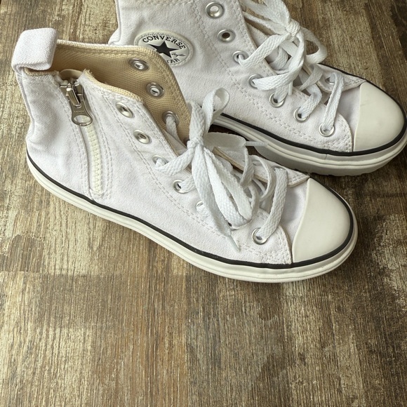 Converse Kids White High-Top Sneakers - Picture 5 of 13
